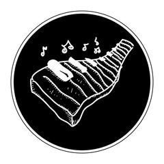 Simple doodle of a piano keyboard