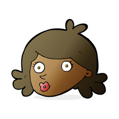cartoon pretty face