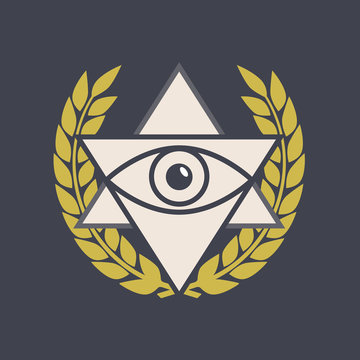 Masonic vector symbol. Masonic sign in flat style. Masonic icon