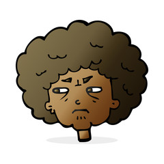 cartoon bitter old woman