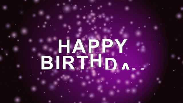 happy birthday. animation text