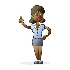 cartoon woman with great idea