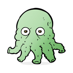 cartoon alien squid face