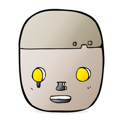 cartoon robot head