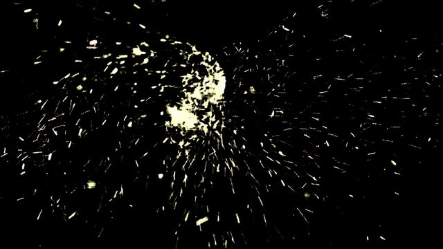 bright sparks bursts in dark