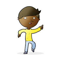 cartoon happy pointing