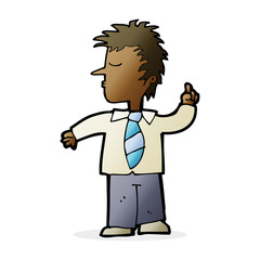 cartoon man making his point