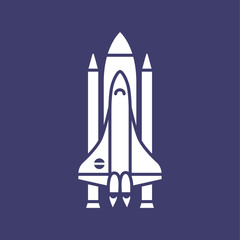 Space shuttle vector icon 