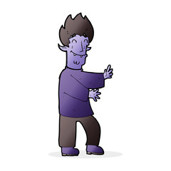 Fototapeta premium cartoon excited vampire