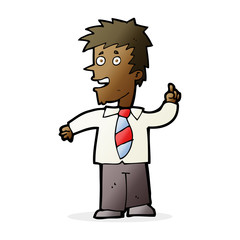 cartoon man with idea