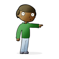 cartoon man pointing