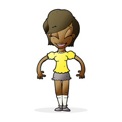 cartoon pretty woman