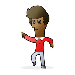 Fototapeta premium cartoon man accusing