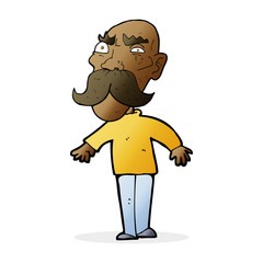 cartoon angry old man