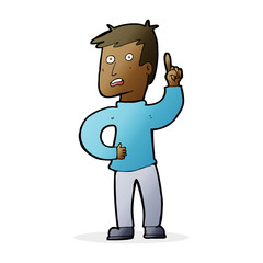 cartoon boy with idea