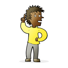 cartoon boy with idea