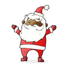 cartoon happy santa claus