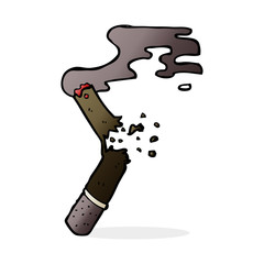 cartoon broken cigar