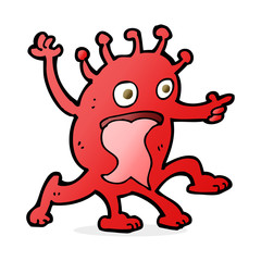 cartoon weird little alien