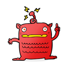 cartoon weird little alien