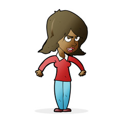 cartoon mean woman