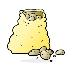cartoon sack of potatoes