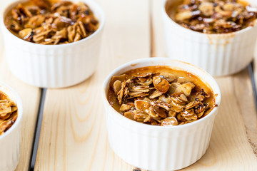 Healthy Paleo Creme Brulee from Coconut Milk, Close-up