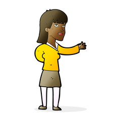 cartoon woman explaining