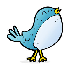 cartoon singing bird