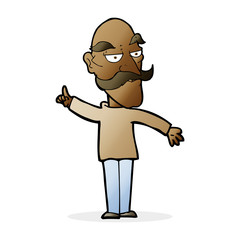 cartoon old man telling story