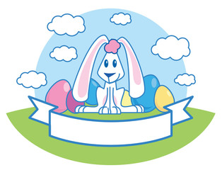 Obraz na płótnie Canvas Cute easter Bunny