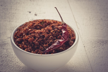 chili paste thai food ,made from grilled fish