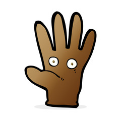 cartoon hand with eyes