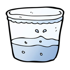 cartoon glass of water
