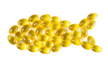 Cod Liver Oil Capsules, Omega 3, Vitamin D - obrazy, fototapety, plakaty