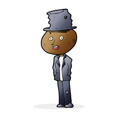 cartoon funny hobo man