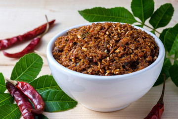 chili paste thai food ,made from grilled fish