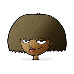 cartoon mean female face