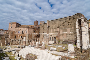 Ancient Roman Forum Ruins