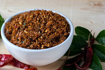chili paste thai food ,made from grilled fish