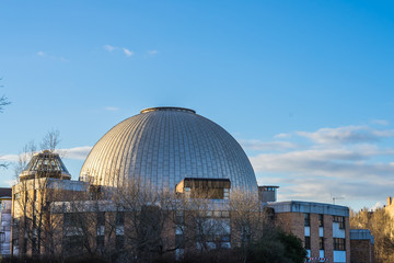 Dome of an observatory / planetarium during sunset