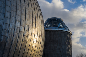 Dome of an observatory / planetarium during sunset