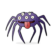 cartoon gross halloween spider