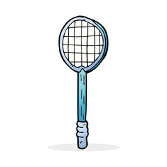 cartoon old tennis racket