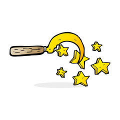 cartoon magic druid's sickle