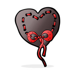 stitched heart cartoon