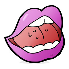 cartoon pink mouth