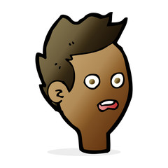 cartoon shocked man