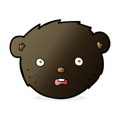 cartoon black bear face