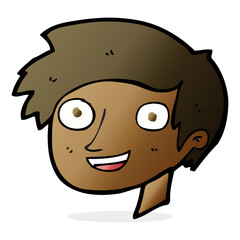 cartoon happy boy face